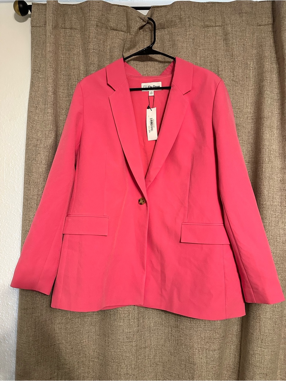 The Drop Women's Pink Single-Button Notch Lapel Blazer Rose Pink